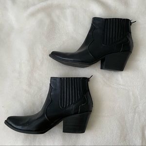 Esprit Black Ankle Cowboy Booties